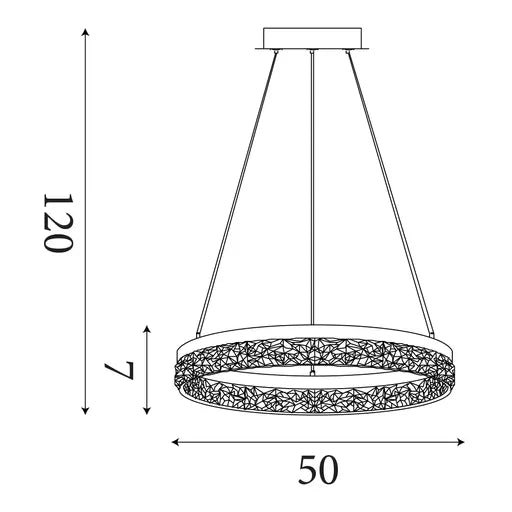Suspension Madeleine latte - vue au-dessus d'une table