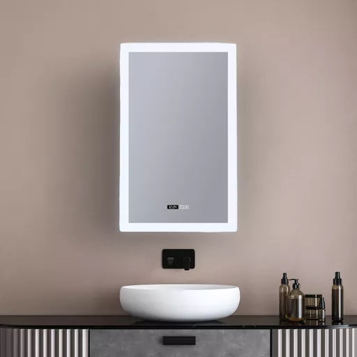 Miroir de Salle de Bain LED avec Horloge et Anti-buée - vue 4