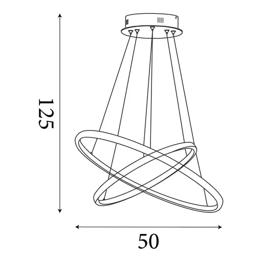 Suspension Eternity bambou - vue de profil