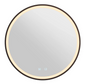Miroir rond LED rétroéclairé noir mat