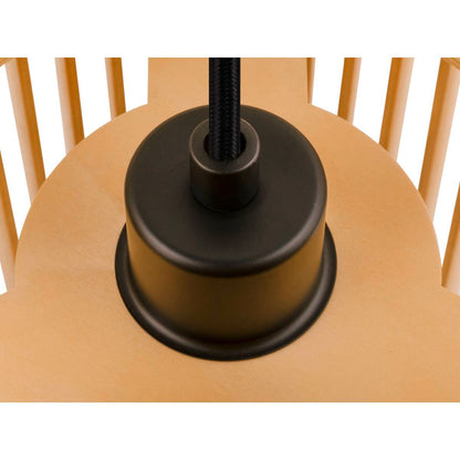 Suspension Bois Naturel Cylindrique