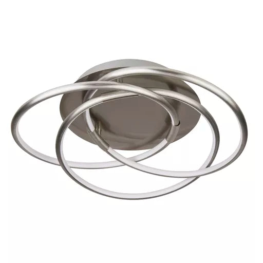 Plafonnier Magic Argent Satiné 3 Anneaux - vue 2