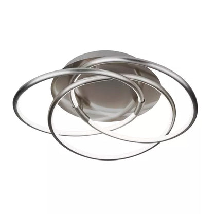 Plafonnier Magic Argent Satiné 3 Anneaux