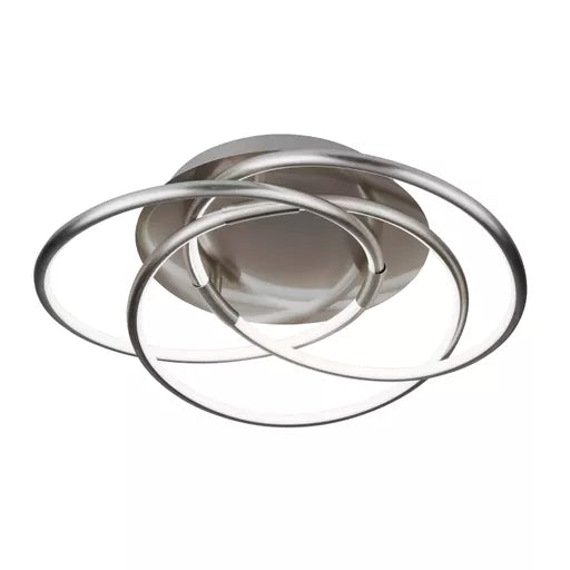 Plafonnier Magic Argent Satiné 3 Anneaux