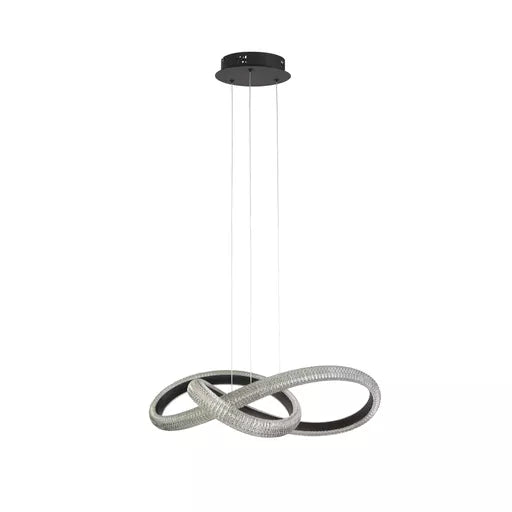 Suspension LED Lux & Belle Noir et Cristal Acrylique - vue 2