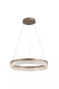Suspension LED Madeleine ronde métal latte