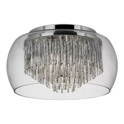 Plafonnier Curva Chrome et Cristal - vue 2