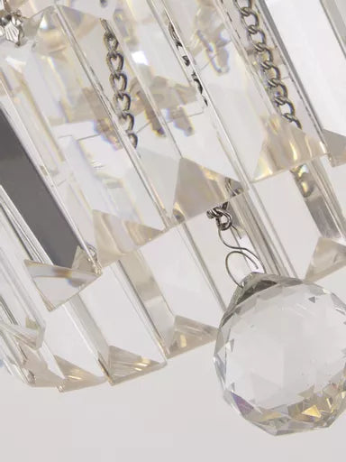 Plafonnier Empire 6 Lumières Chrome et Cristal - vue 3