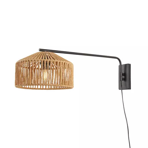 Applique murale Lux Belle noire effet jute