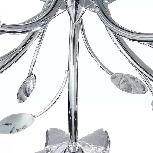 Plafonnier Bellis 5 Lumières Chrome et Verre - vue 3