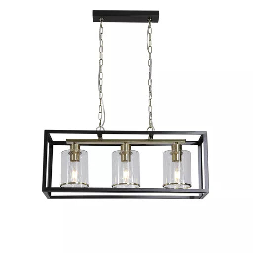 Suspension Lux Belle noir mat laiton satine