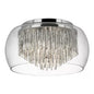 Plafonnier Curva Chrome et Cristal