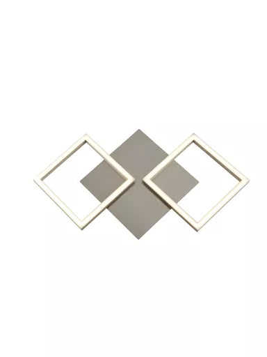 Applique LED Wall Art argent satine 2 lumieres