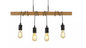 Suspension barre Woody bois naturel et noir