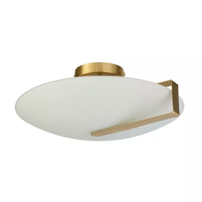 Plafonnier Sundial Or et Verre Dépoli - vue 2