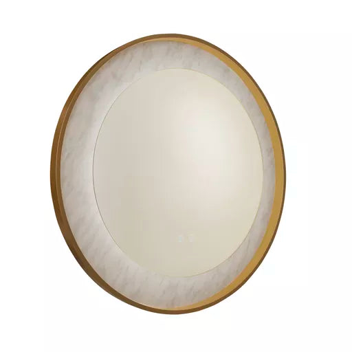 Miroir LED Luxo Or Effet Marbre - vue 2