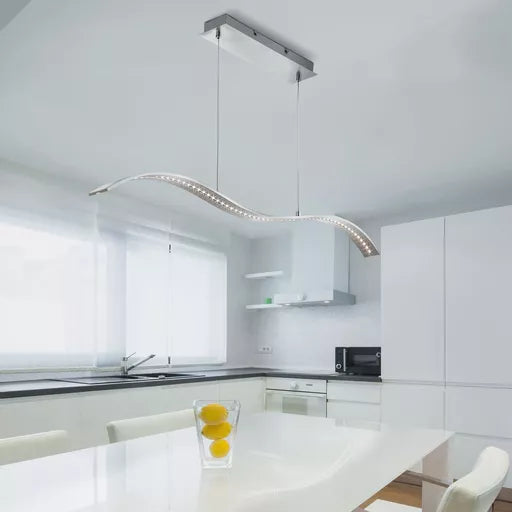 Suspension Wing argent - vue de profil