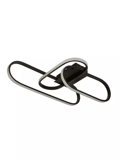 Plafonnier Clip Noir Triple Boucle - vue 2