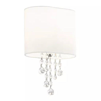 Applique murale Nina chrome cristal tissu