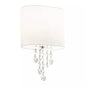 Applique murale Nina chrome cristal tissu