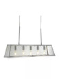 Suspension barre Voyager chrome verre transparent