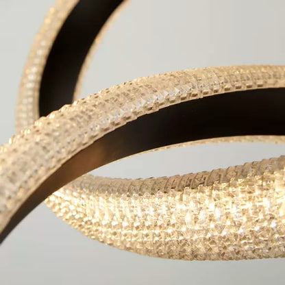 Suspension LED Lux & Belle Noir et Cristal Acrylique - vue 3