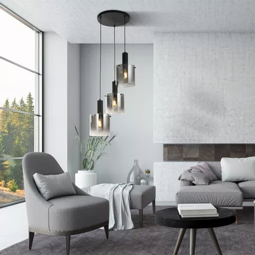Suspension Sweden noire - vue au-dessus d'une table