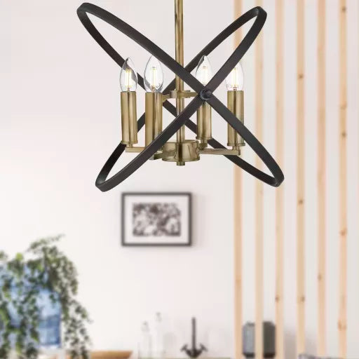 Plafonnier Hoopla Bronze 4 Lumières - vue 3