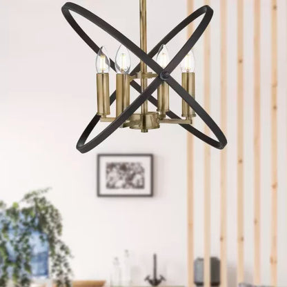 Plafonnier Hoopla Bronze 4 Lumières - vue 3