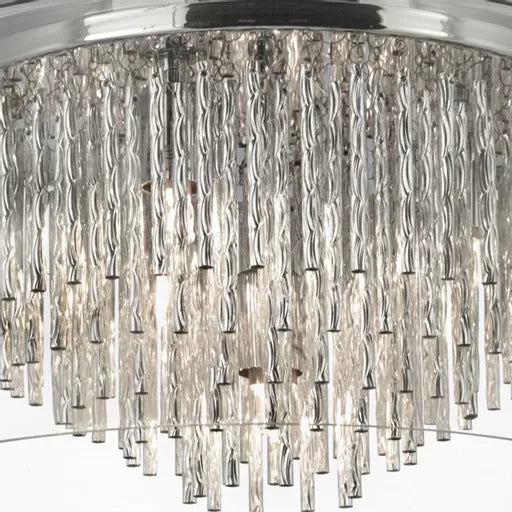 Plafonnier Curva Chrome et Cristal - vue 3