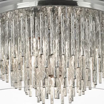 Plafonnier Curva Chrome et Cristal - vue 3