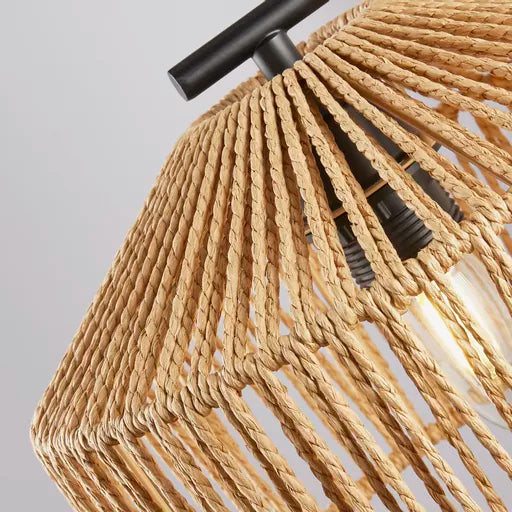 Applique Lux Belle noire jute - vue de profil