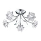 Plafonnier Bellis 5 Lumières Chrome et Verre