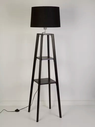 Lampadaire Shelf bois - vue detail etageres