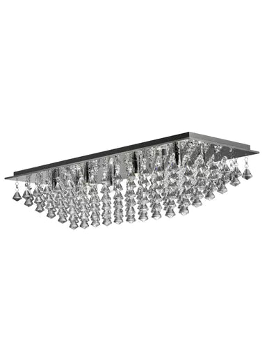 Plafonnier Hanna Chrome et Cristal 8 Lumières - vue 2