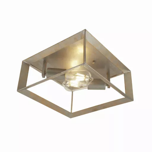Plafonnier Heaton Or et Argent Brossés
