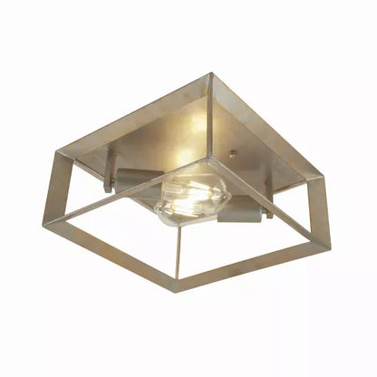 Plafonnier Heaton Or et Argent Brossés