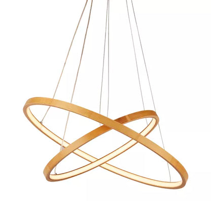 Suspension Eternity bambou naturel et dore