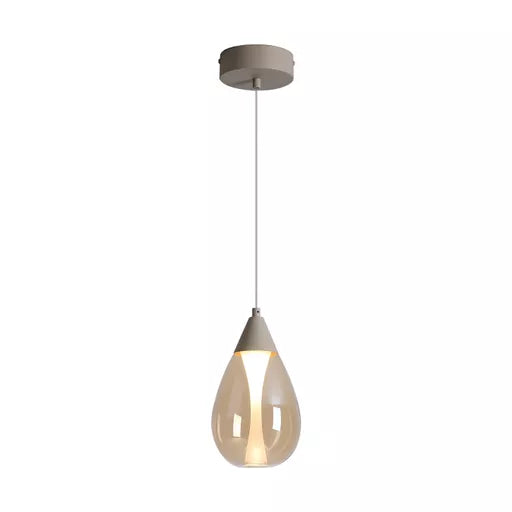 Suspension LED Pear Sable avec verre champagne
