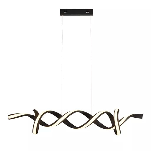 Suspension Lux Belle noir sable design torsade