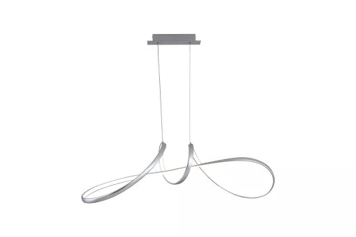 Suspension LED Maisie métal gris design sculptural