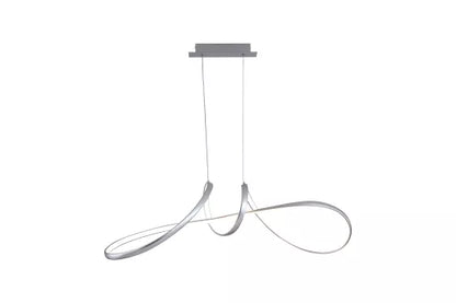 Suspension LED Maisie métal gris design sculptural