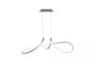 Suspension LED Maisie métal gris design sculptural