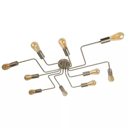 Plafonnier Circuit 10 Lumières Argent Satiné - vue 2