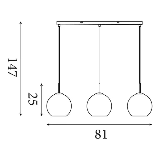 Suspension Balls chrome - vue d'ensemble