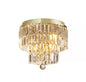 Plafonnier Empire 4 Lumières Laiton et Cristal Champagne