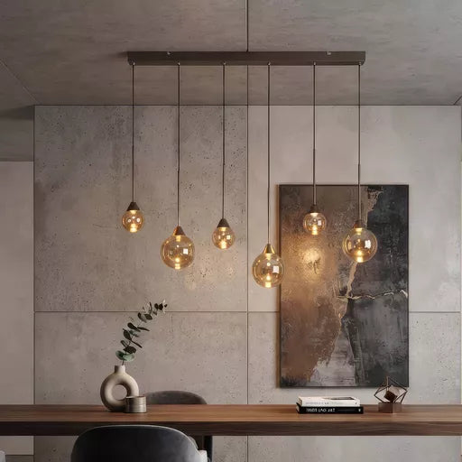 Suspension Opus Lux bronze - vue au-dessus d'un ilot