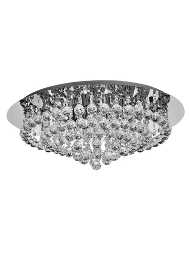 Plafonnier Hanna Chrome et Cristal Billes 8 Lumières - vue 2