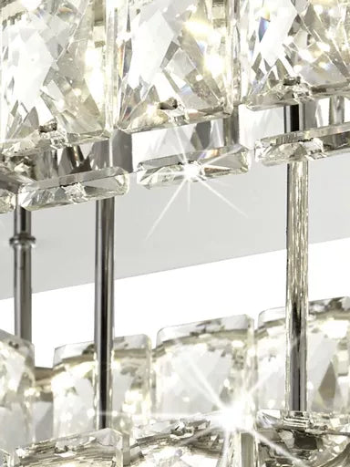 Plafonnier Clover 2 Niveaux Chrome et Cristal - vue 3