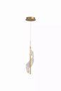 Suspension LED Lux Belle dorée acrylique transparent